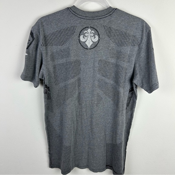 Affliction Men's T-shirt short sleeve performance gray crewneck size: L - Picture 8 of 8